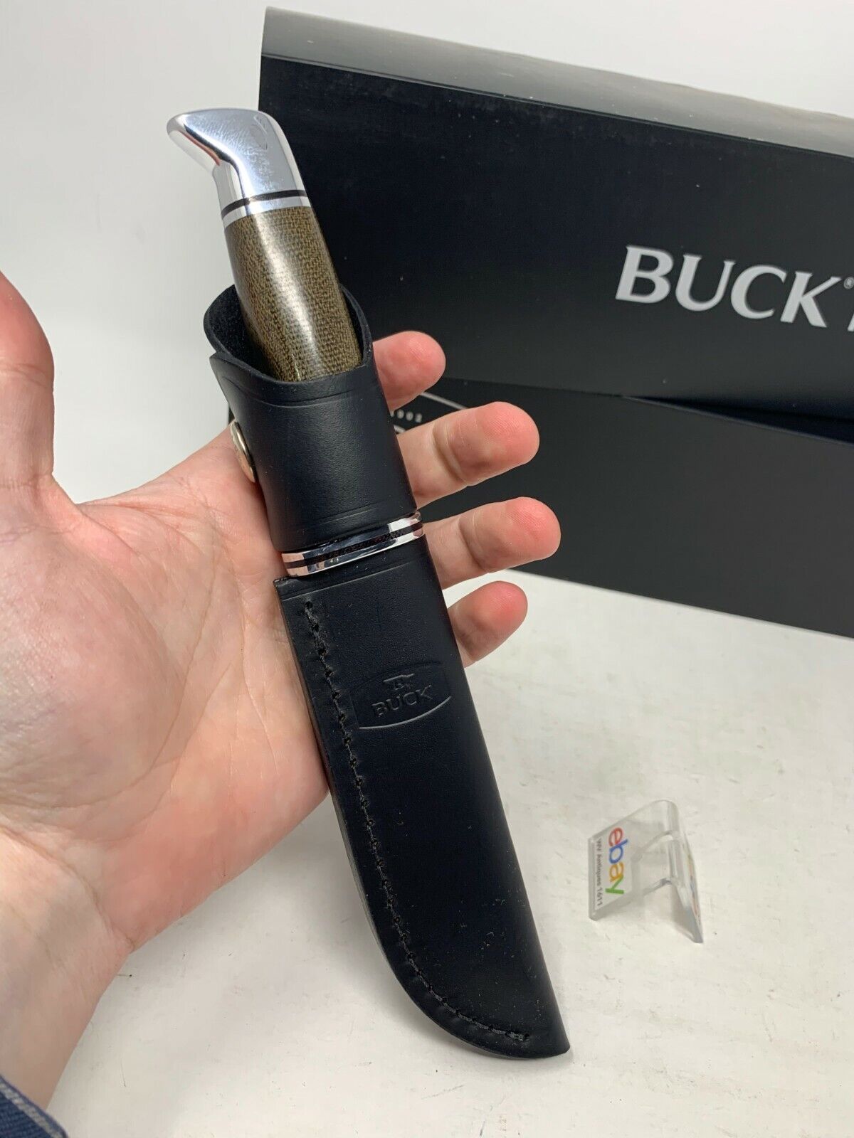 Buck USA 105 Pathfinder PRO with Sheath, Single Blade, Micarta Handle, S35VN New
