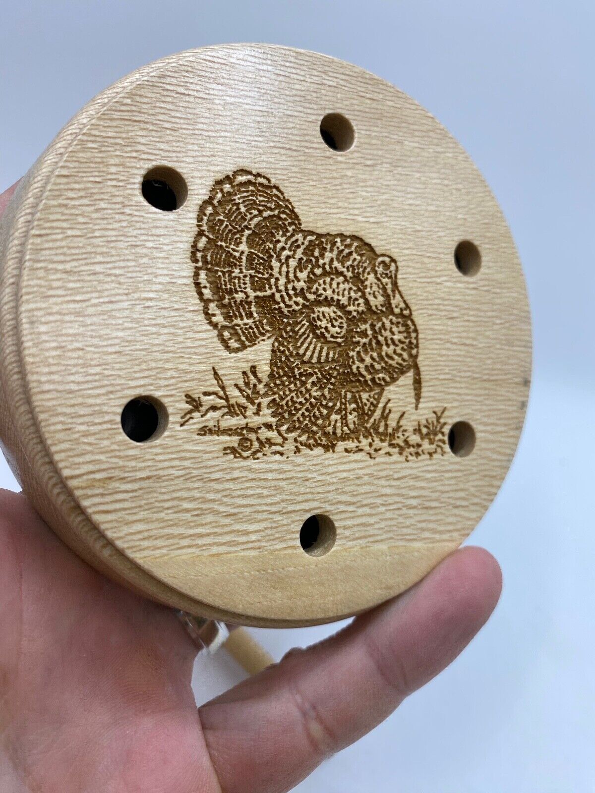 Genuinely Amish Crafted Turkey Friction Call with Striker - New, Unused - Wooden