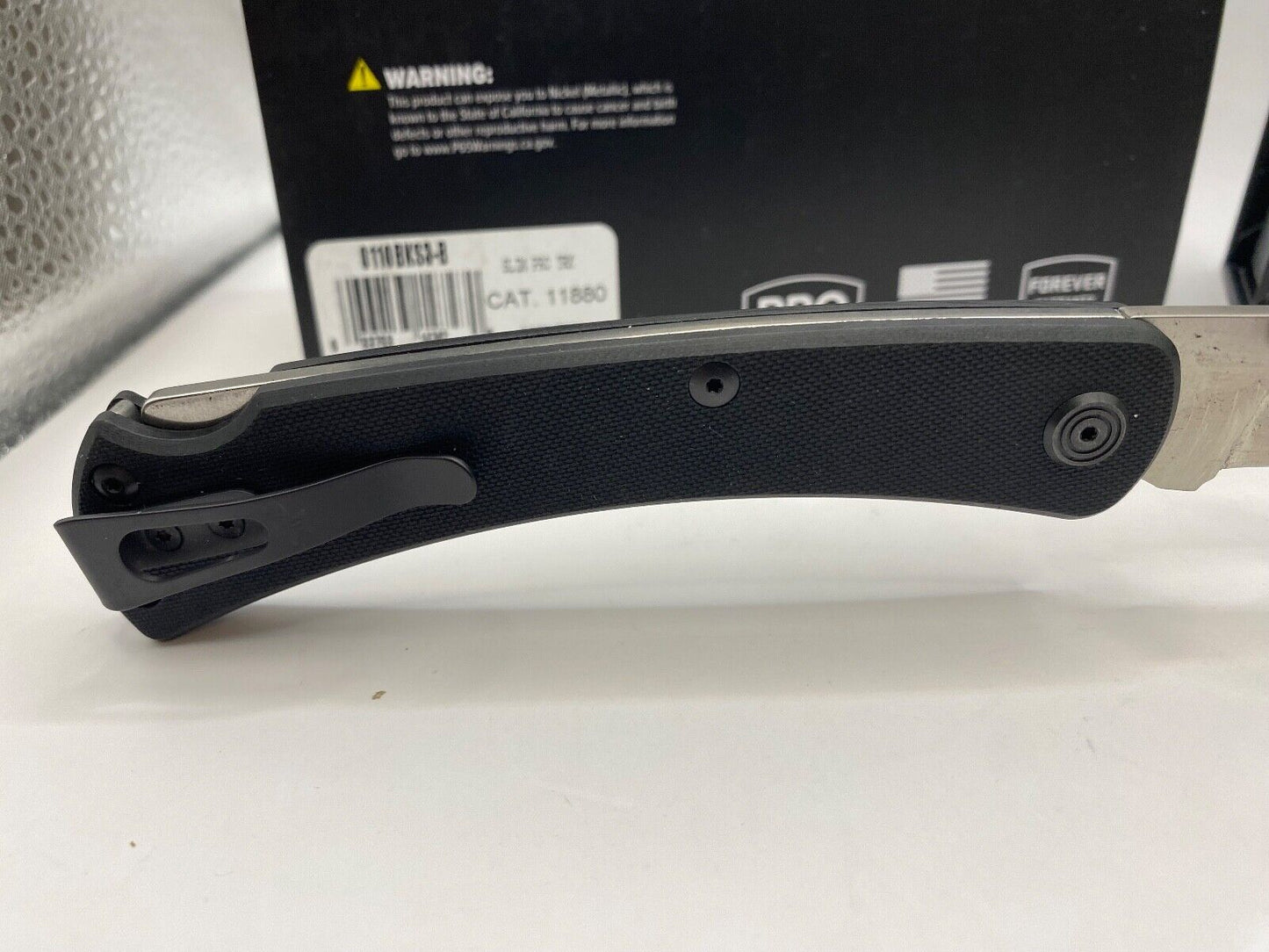 Buck USA 110 Slim Pro TRX Folding Knife, Black G10 Handle, S30V Steel - NIB