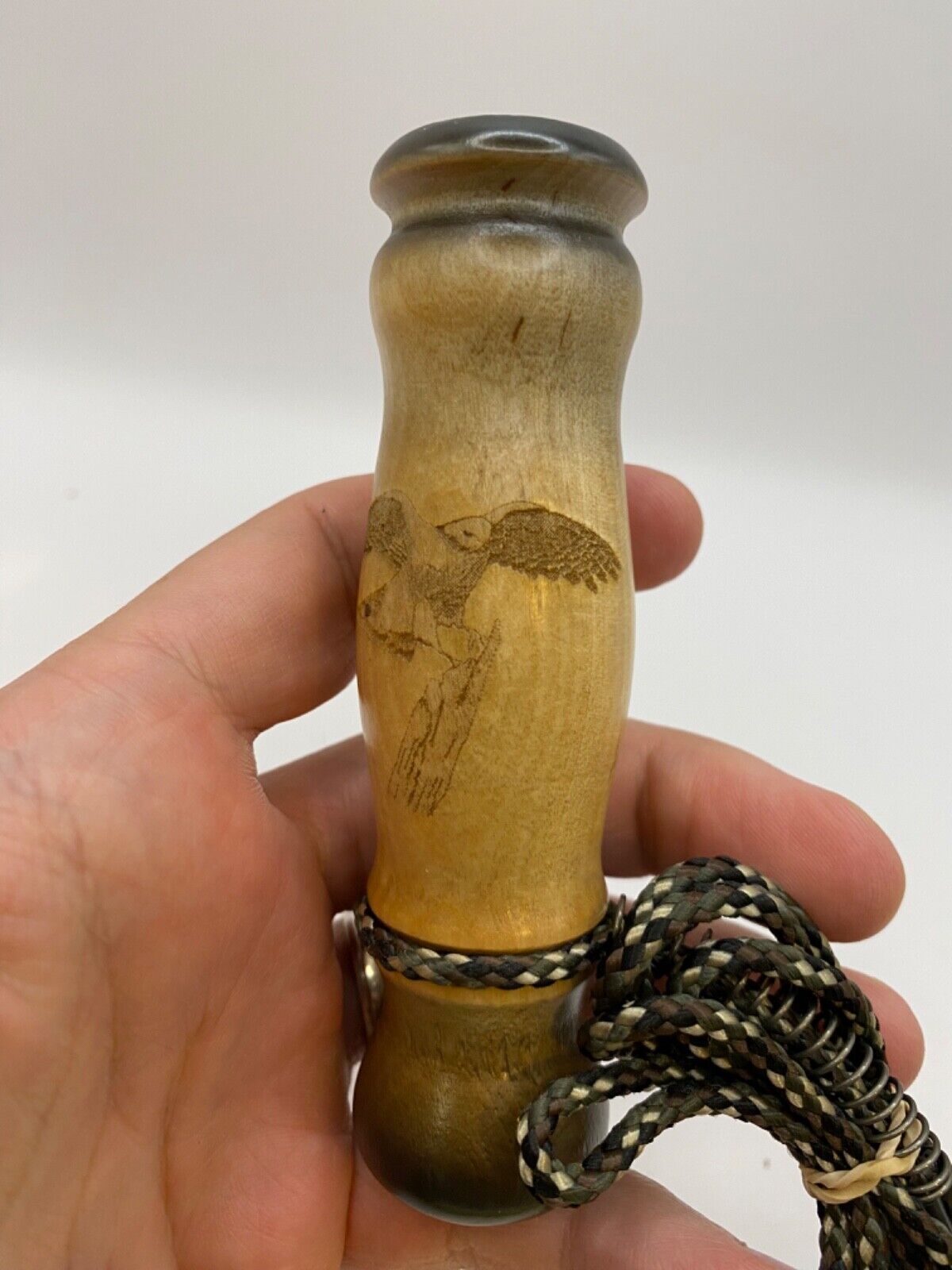 Genuinely Amish Crafted Wooden Hawk Call with Lanyard