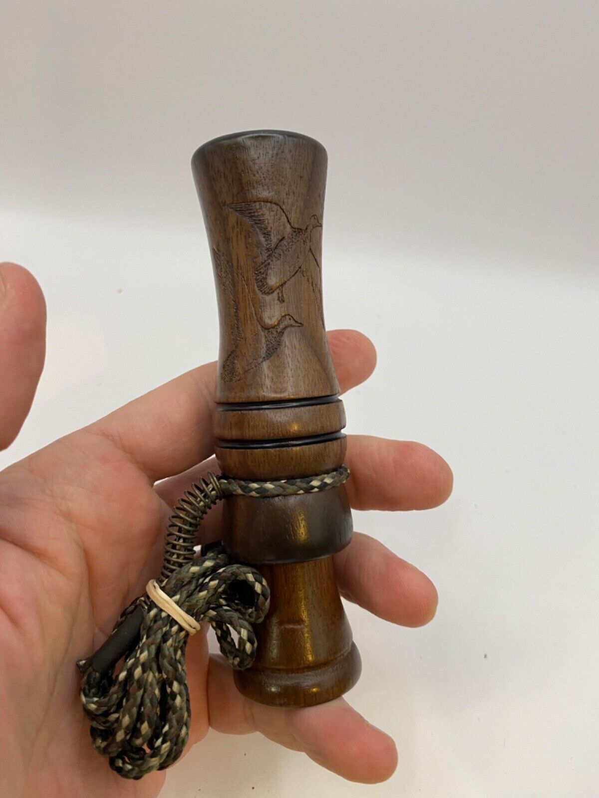 Genuinely Amish Crafted Duck Call with Lanyard - Wooden
