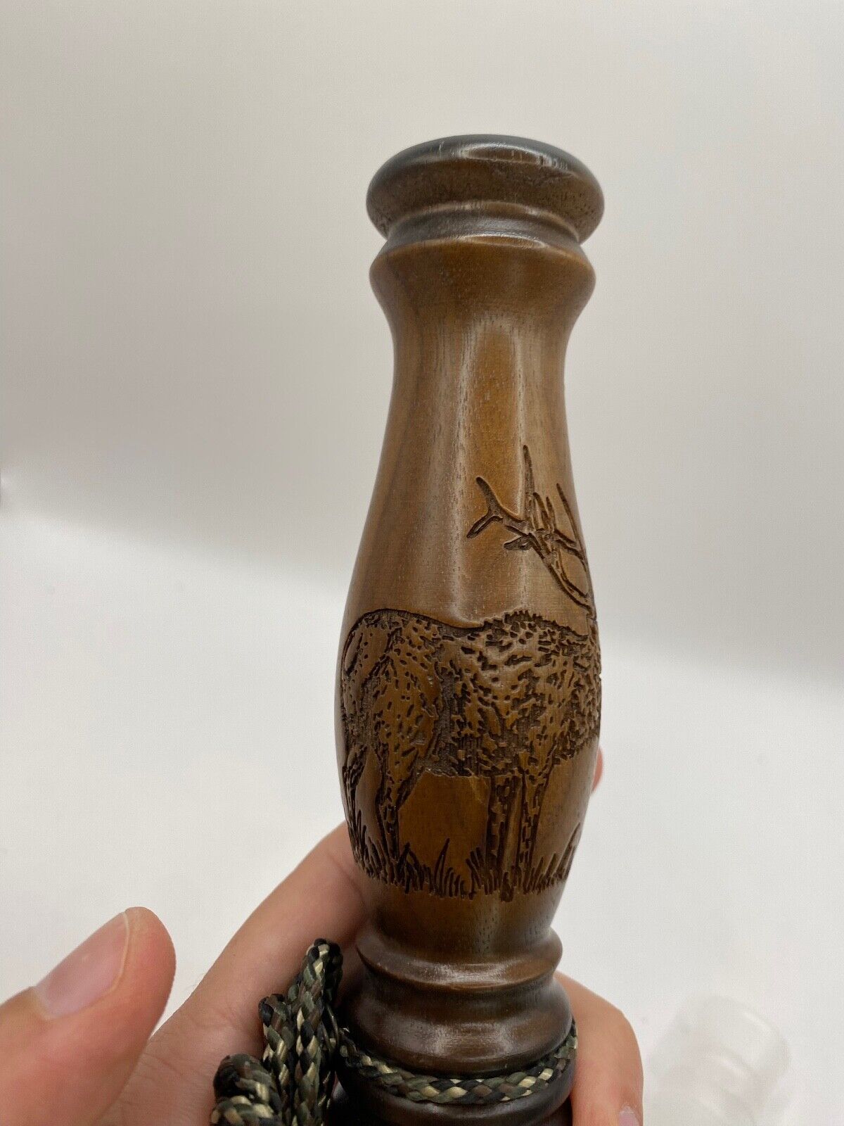 Genuinely Amish Crafted Wooden Elk Bugle Call with Lanyard