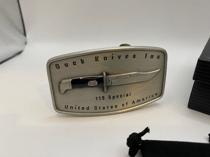 Buck Knives USA Buck 119 Special Belt Buckle - 75th Commemorative - New!