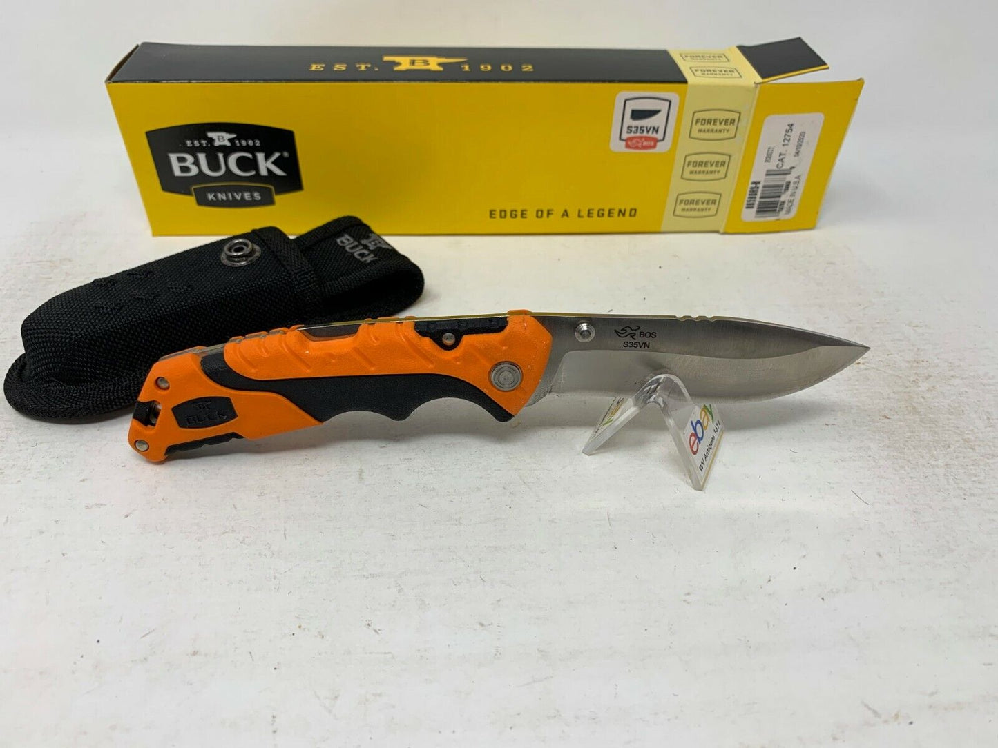 Buck USA 659 Large Pursuit PRO Folding Hunting Knife with Sheath - New In Box!
