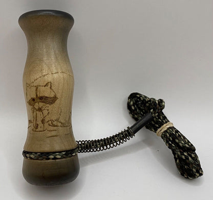 Wooden Amish Crafted Coon Squaller Raccoon Squealer Call
