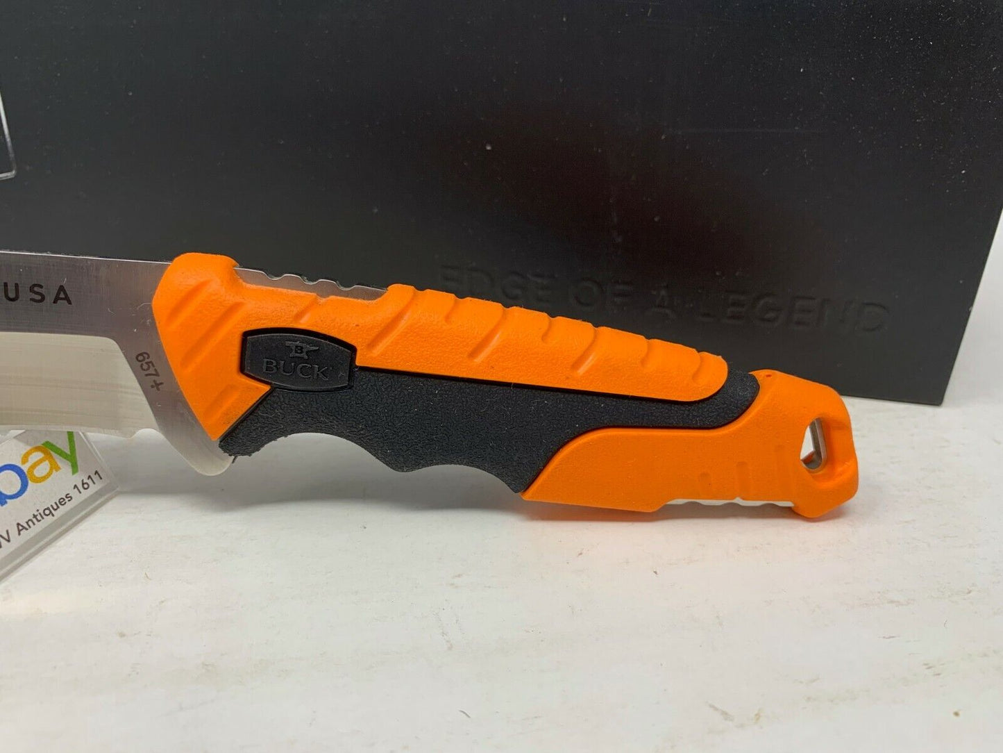 Buck USA 657 Large Pursuit PRO Fixed Blade Hunting Knife with Sheath, Guthook!