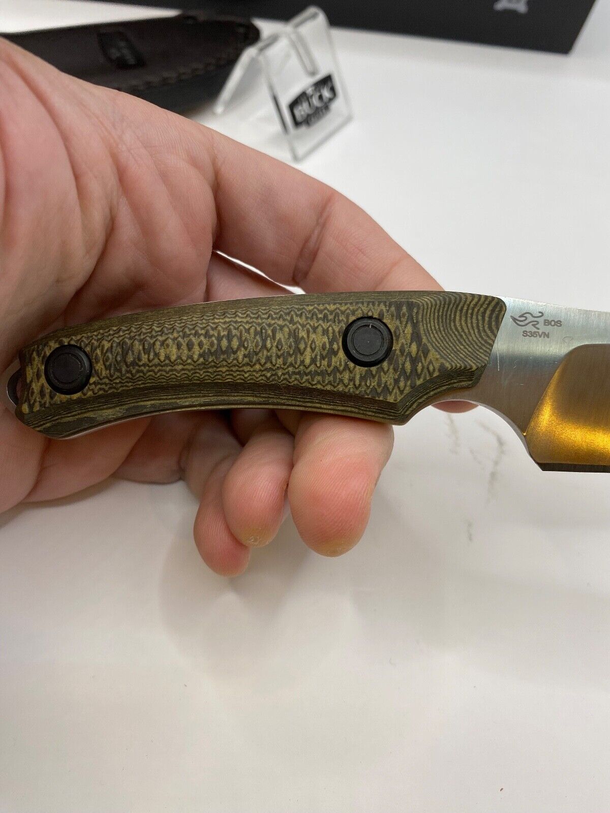 Buck USA 662 Alpha Scout Knife with Sheath, Richlite Handle, S35VN Steel - NIB
