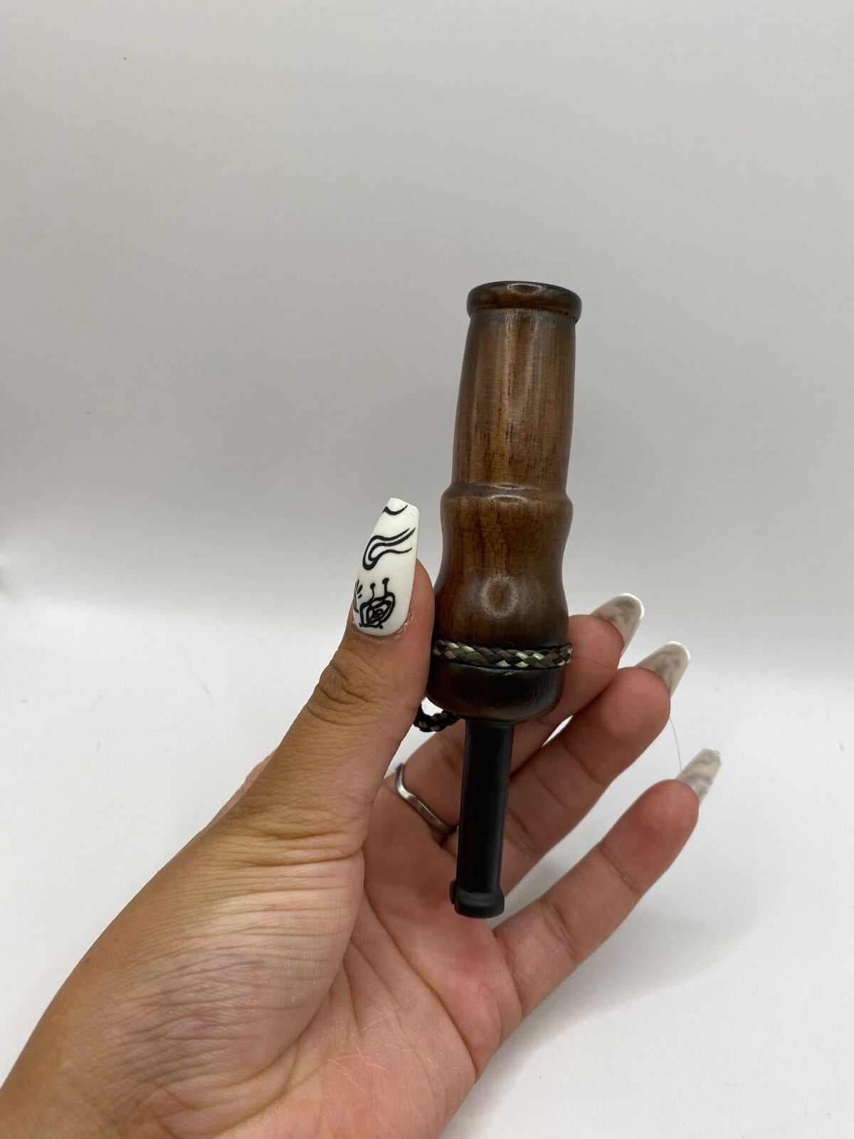 Genuinely Amish Crafted Female Elk Cow Call with Lanyard - New, Unused! Wooden!