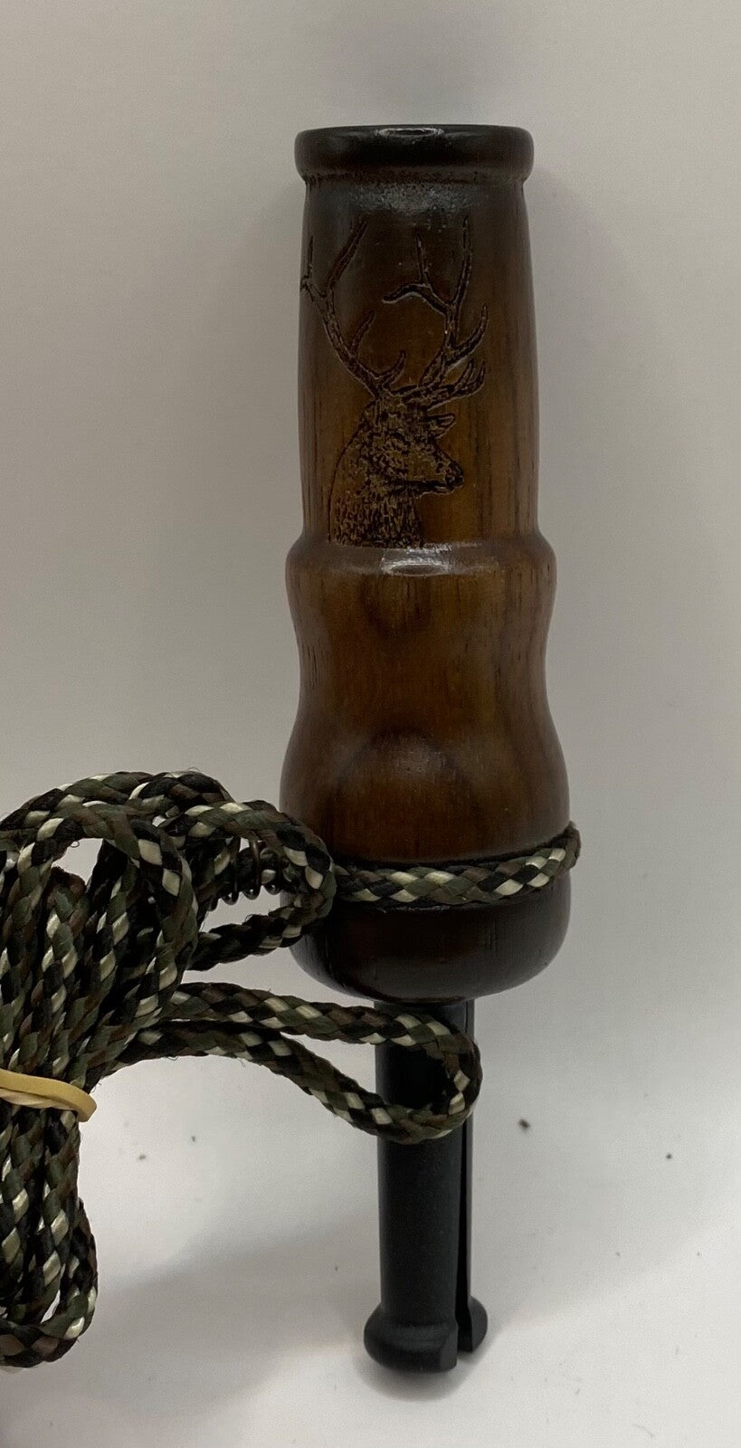 Genuinely Amish Crafted Female Elk Cow Call with Lanyard - New, Unused! Wooden!