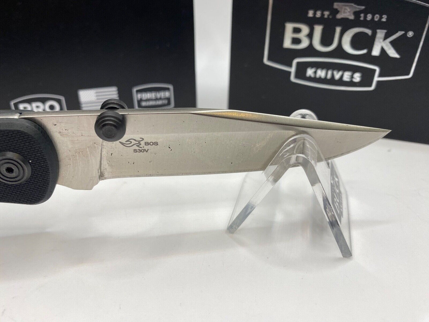 Buck USA 110 Slim Pro TRX Folding Knife, Black G10 Handle, S30V Steel - NIB