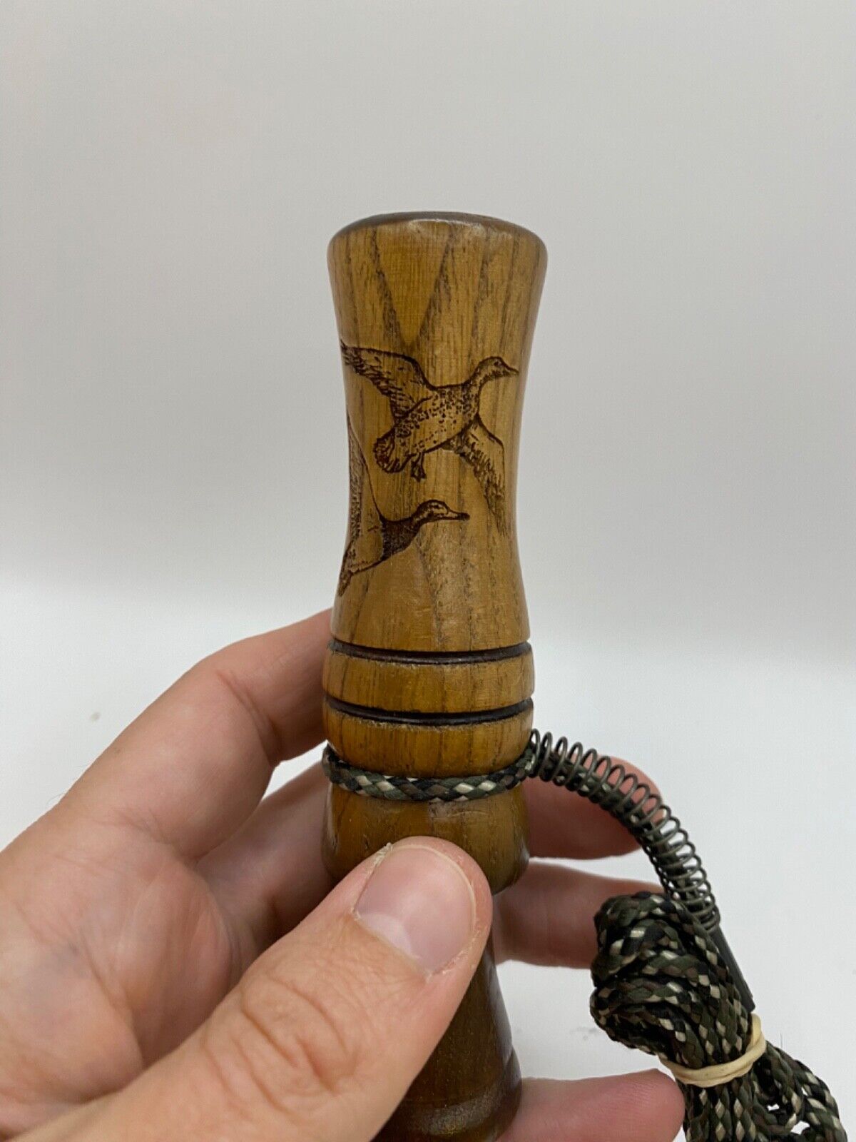Genuinely Amish Crafted Duck Call with Lanyard - Wooden