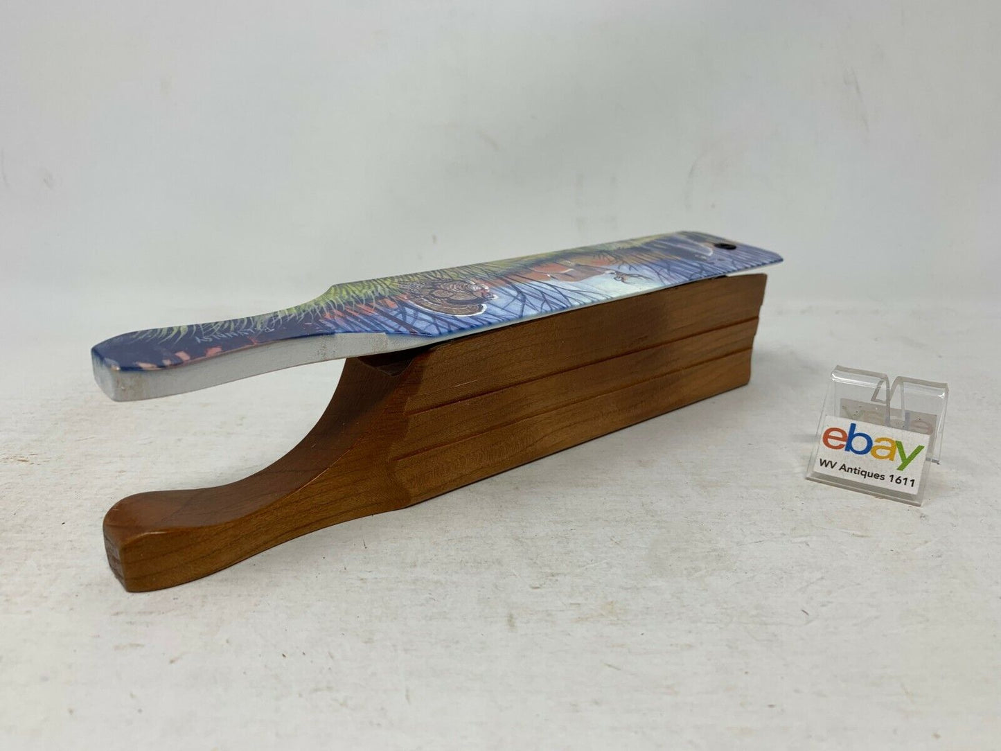 Wooden Amish Crafted Painted Lid Turkey Box Call - Wildlife Scene
