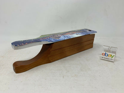 Wooden Amish Crafted Painted Lid Turkey Box Call - Wildlife Scene