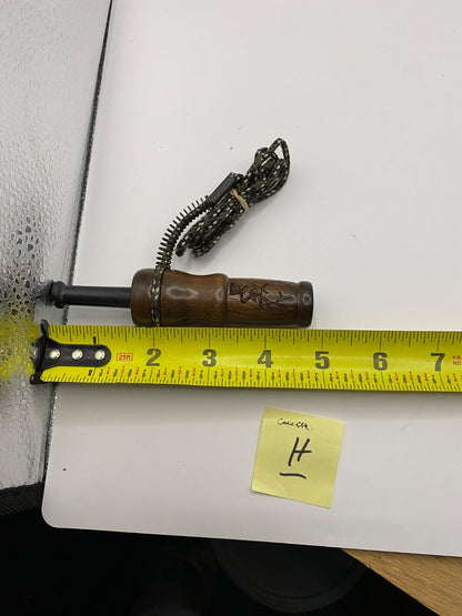 Genuinely Amish Crafted Female Elk Cow Call with Lanyard - New, Unused! Wooden!