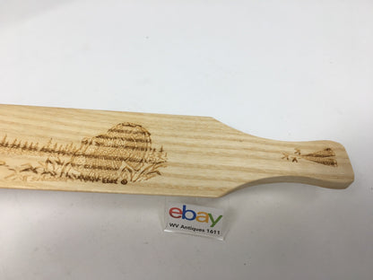 Wooden Amish Crafted "10" Handle Half Moon" Turkey Box Call - New, Unused! Nice!