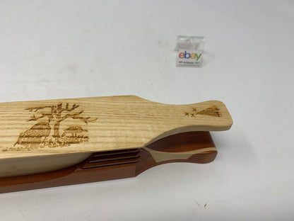 Wooden Amish Crafted "10" Handle Half Moon" Turkey Box Call