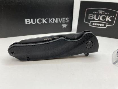 Buck USA 843 Sprint Ops Pro Knife, Black Canvas Micarta Handle, S30V Steel - NIB