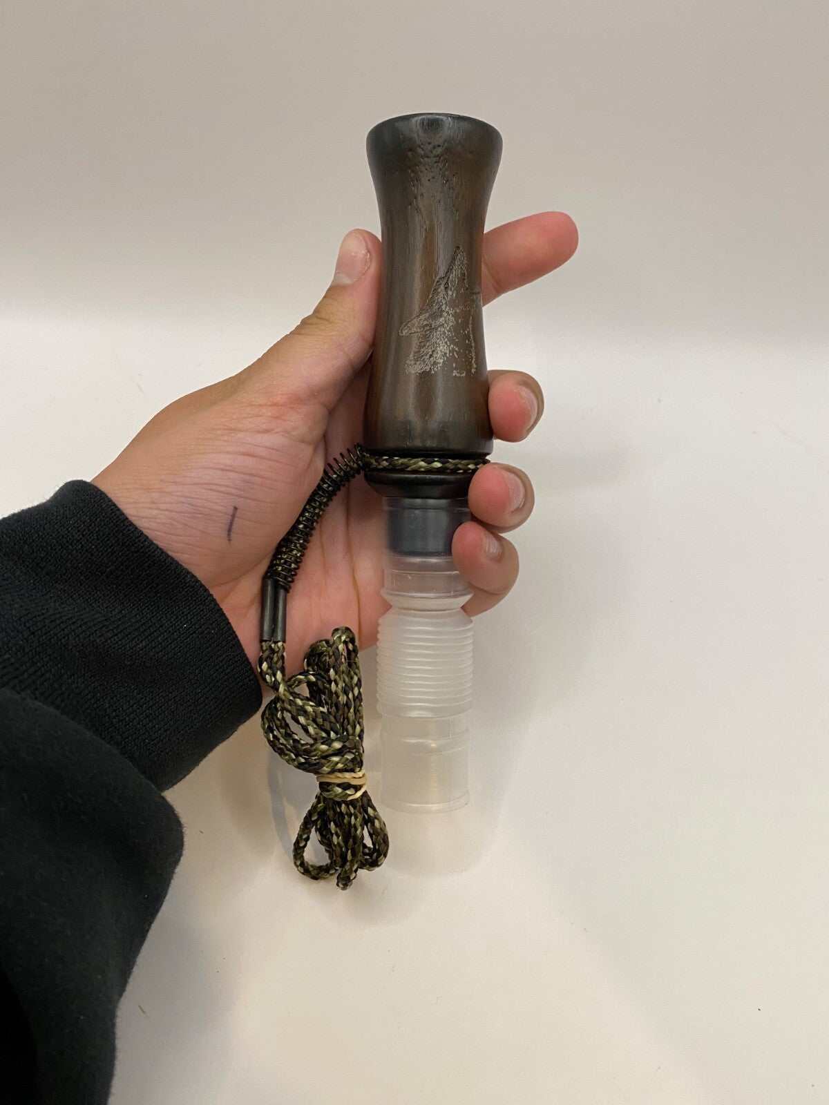 Genuinely Amish Crafted Wooden Coyote Howler Call with Lanyard - New, Unused!