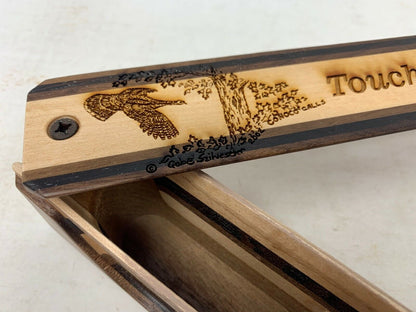 Wooden Amish Crafted "Touch Down" Turkey Box Call - New, Unused! Multi Woods!