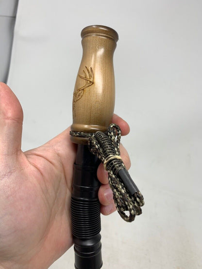 Wooden Amish Crafted Buck Deer Grunt Call with Lanyard