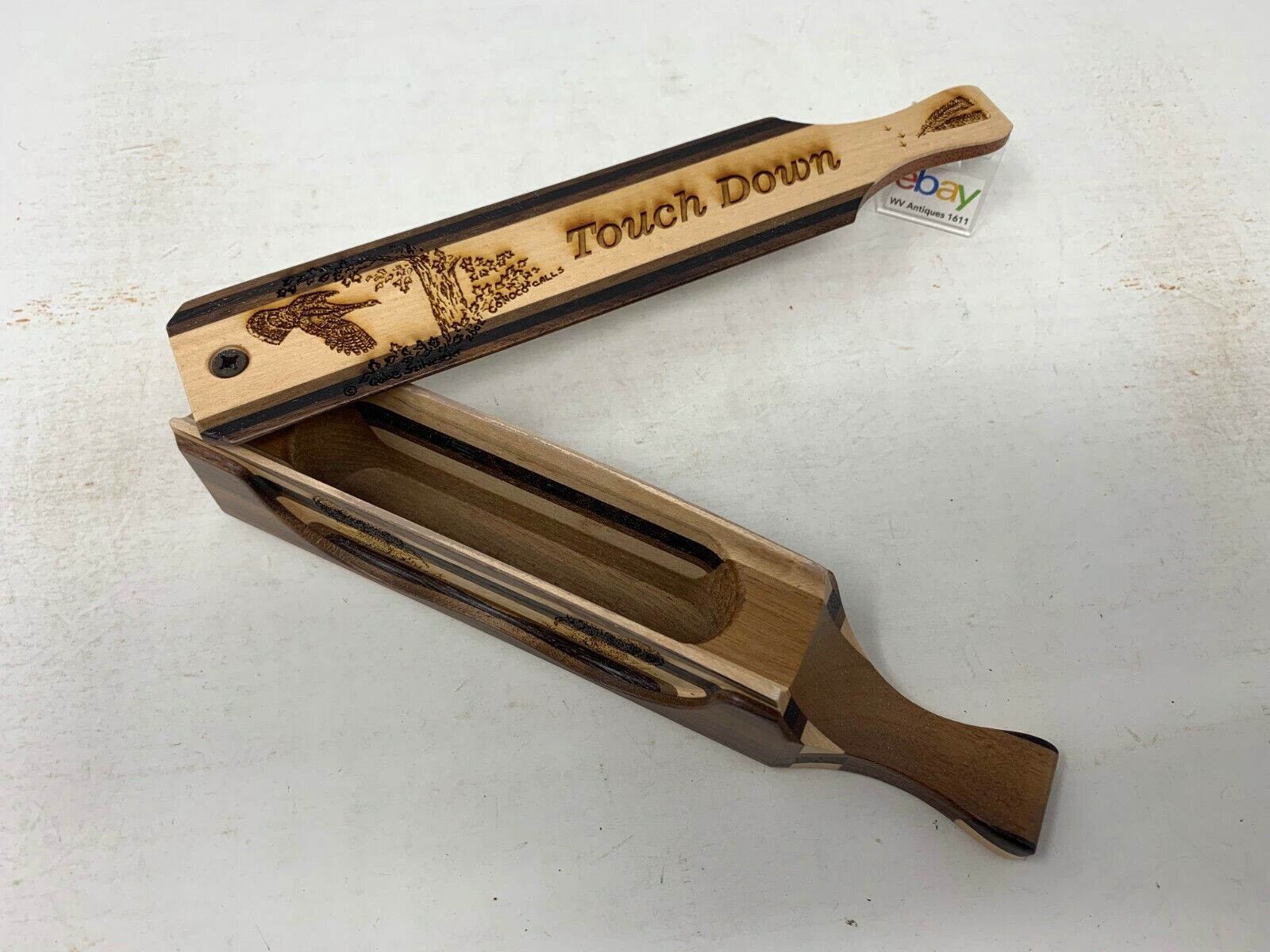 Wooden Amish Crafted "Touch Down" Turkey Box Call - New, Unused! Multi Woods!