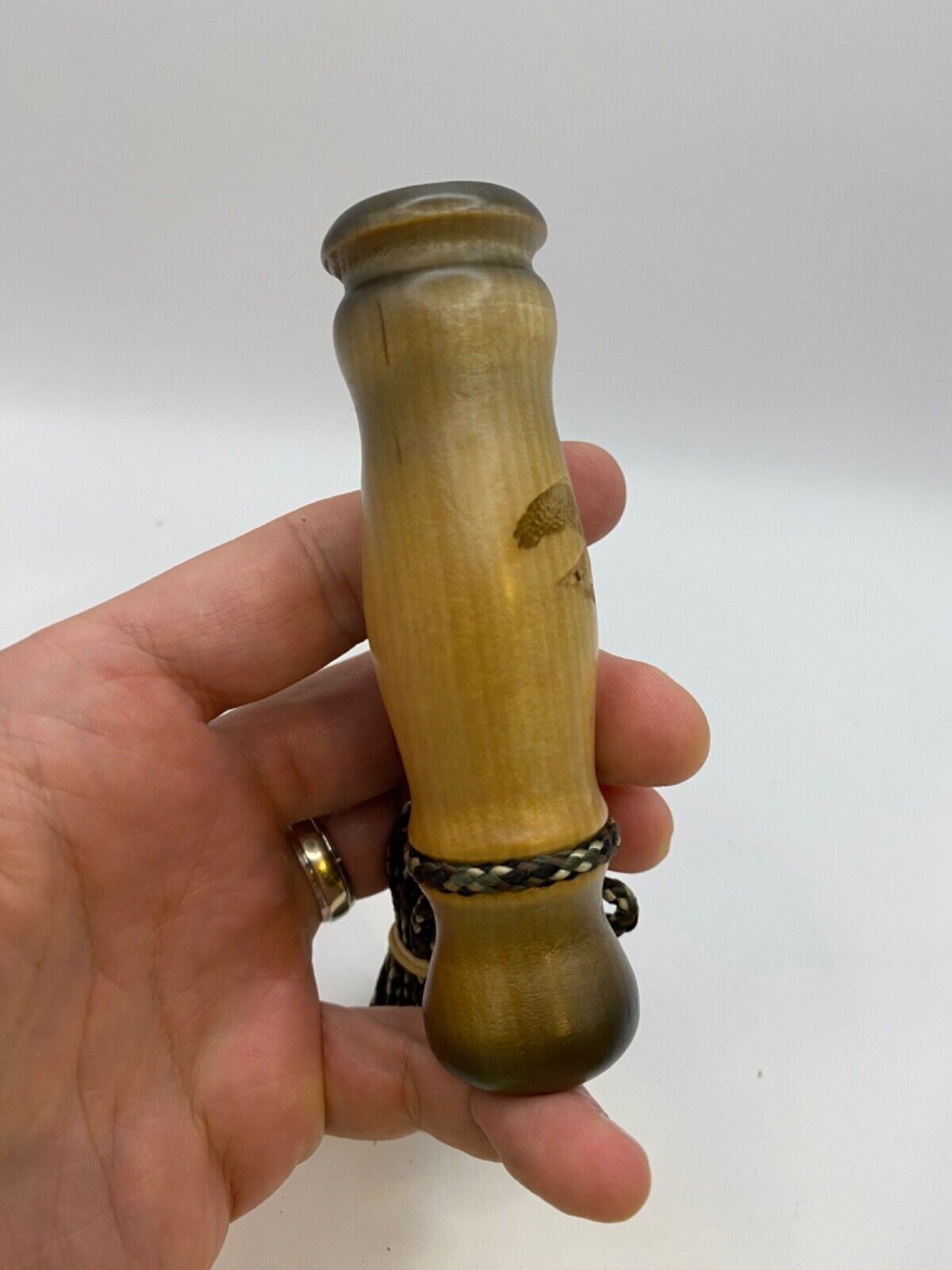 Genuinely Amish Crafted Wooden Hawk Call with Lanyard