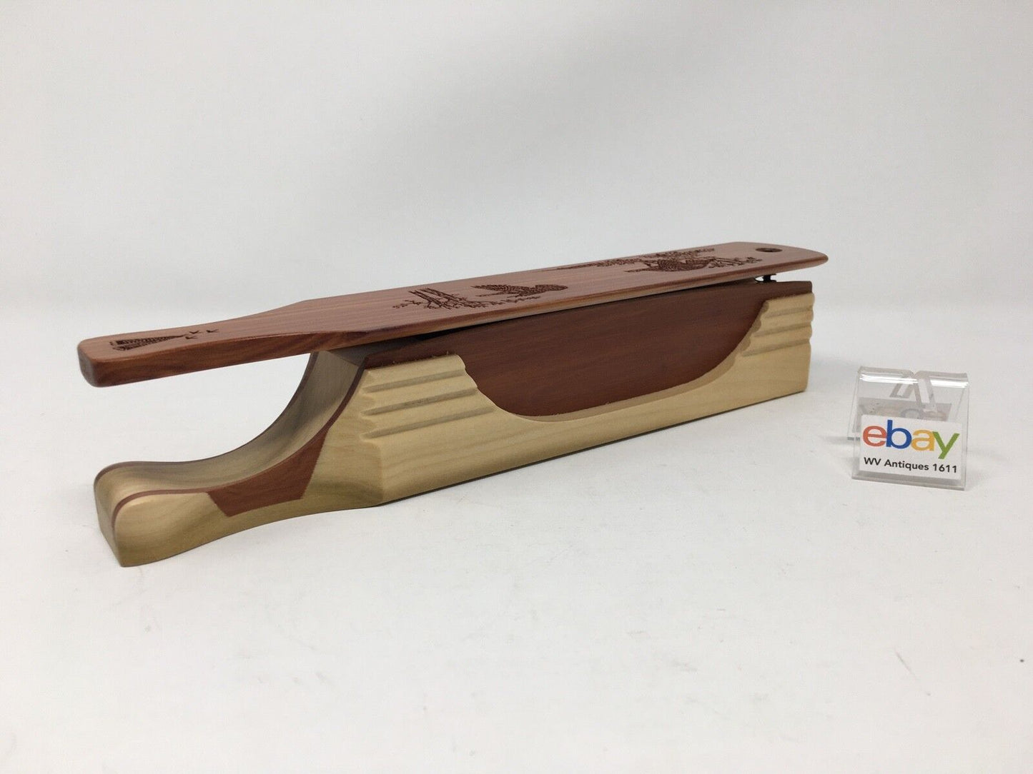 Wooden Amish Crafted "10" Handle Half Moon" Turkey Box Call