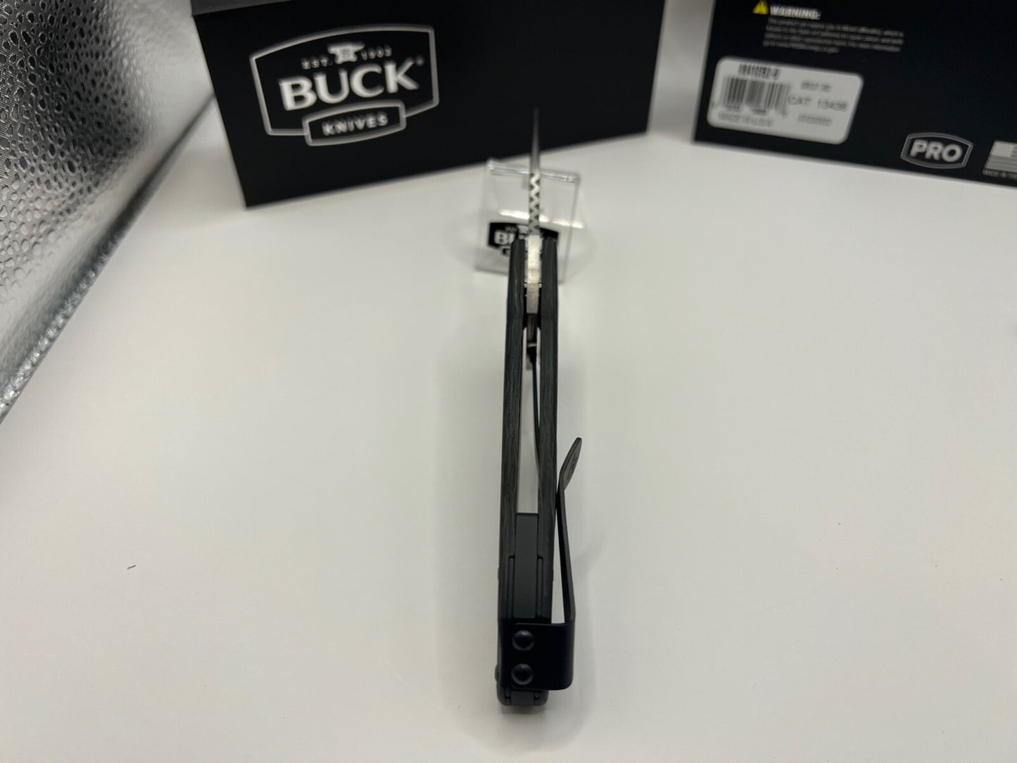 Buck USA 841 Sprint Pro Marbled CF Folding Knife with Pocket Clip - New In Box !