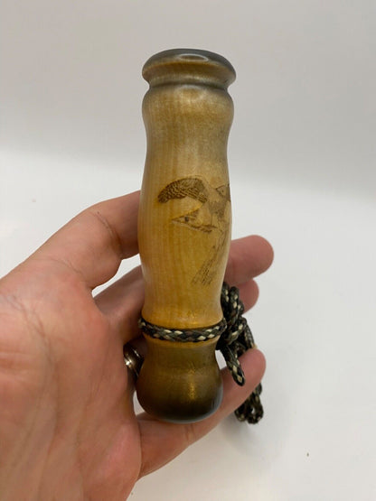 Genuinely Amish Crafted Wooden Hawk Call with Lanyard
