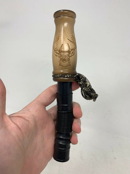 Wooden Amish Crafted Buck Deer Grunt Call with Lanyard