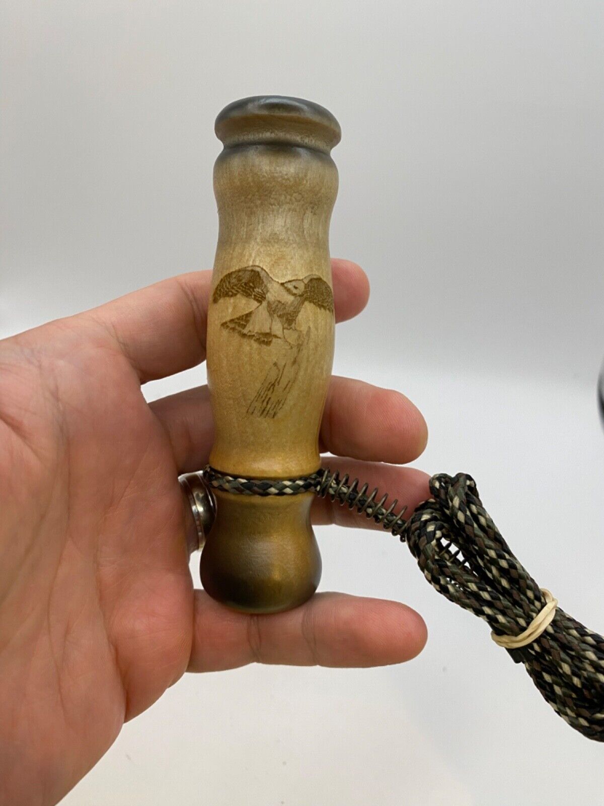 Genuinely Amish Crafted Wooden Hawk Call with Lanyard