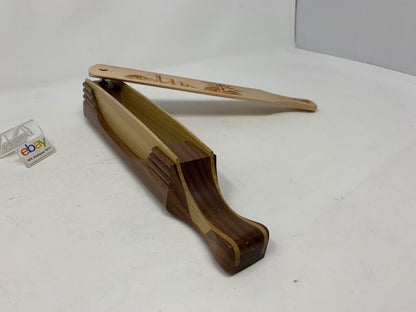 Wooden Amish Crafted "10" Handle Half Moon" Turkey Box Call