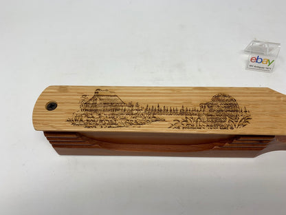 Wooden Amish Crafted "10" Handle Half Moon" Turkey Box Call - New, Unused!
