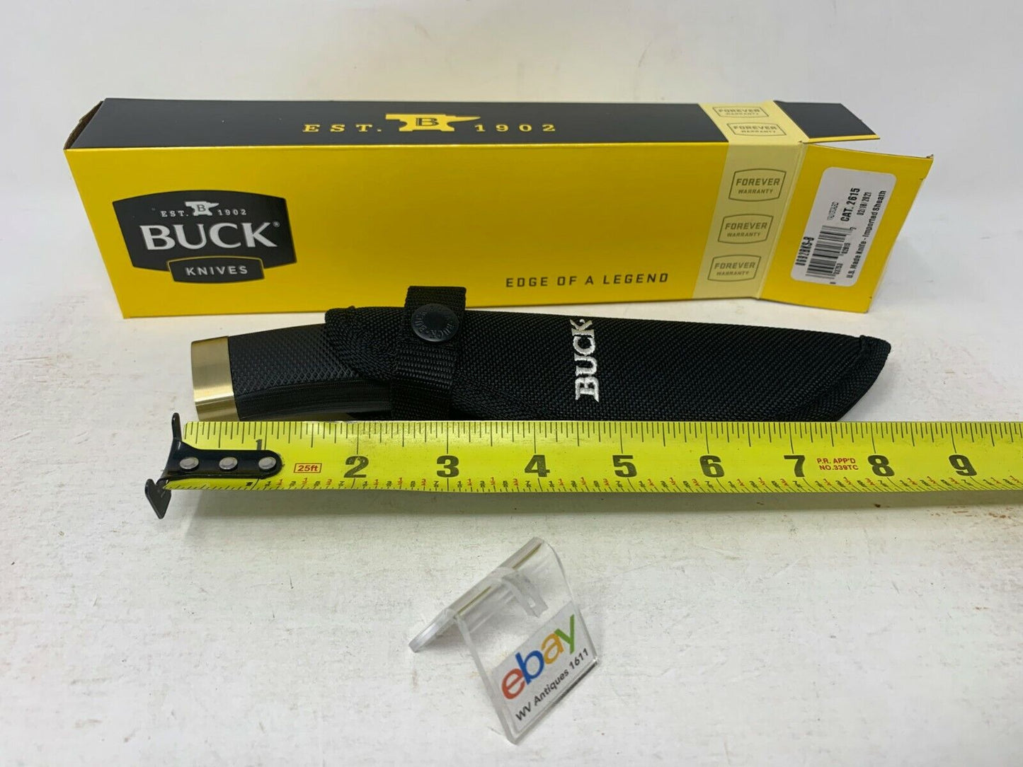 Buck USA 692 "Vanguard" Fixed Blade Rubber Handle Knife with Sheath - NIB!