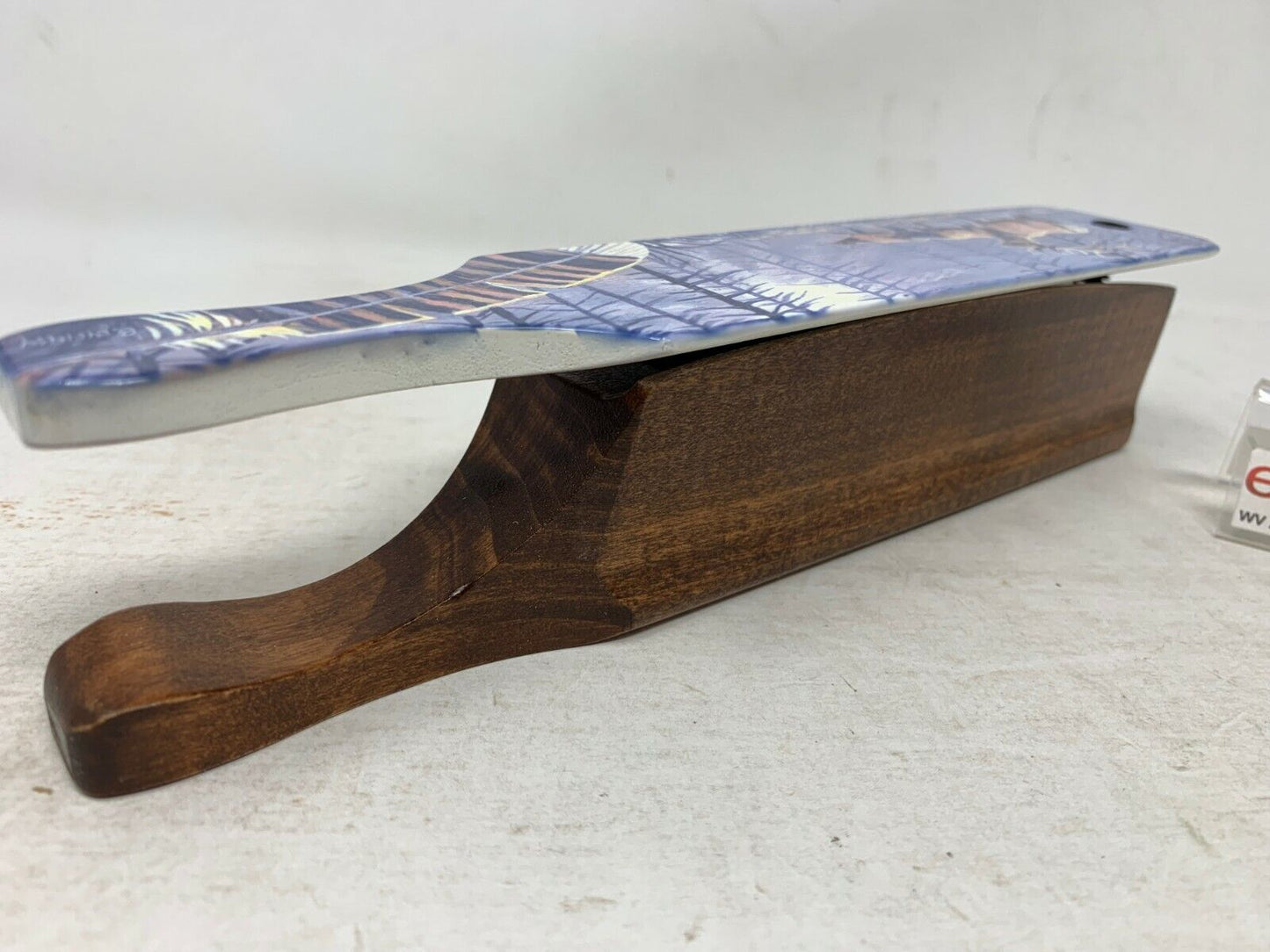 Wooden Amish Crafted Painted Lid Turkey Box Call - Elk Scene