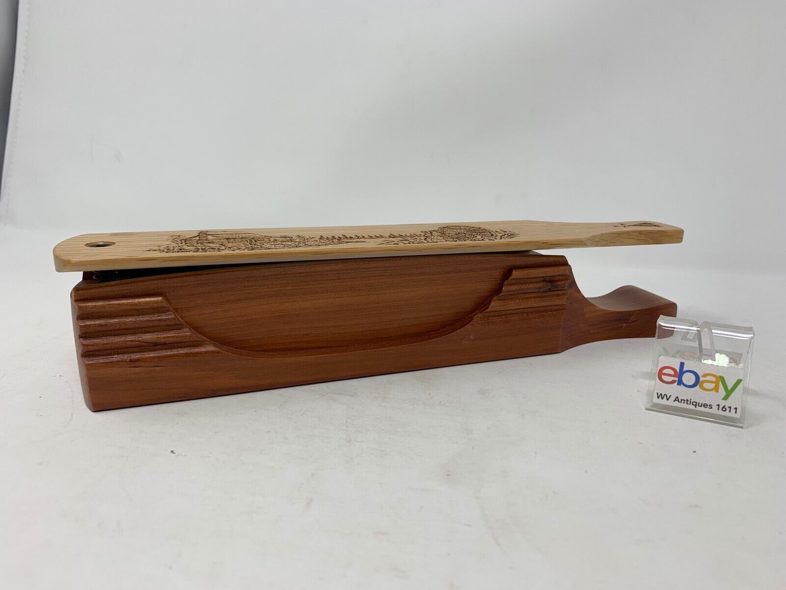 Wooden Amish Crafted "10" Handle Half Moon" Turkey Box Call - New, Unused!