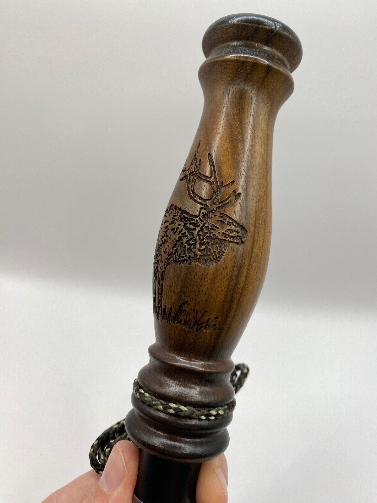 Genuinely Amish Crafted Wooden Elk Bugle Call with Lanyard