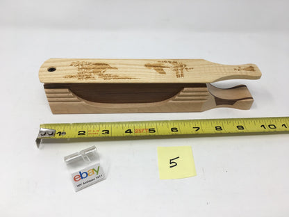 Wooden Amish Crafted "10" Handle Half Moon" Turkey Box Call - New, Unused!