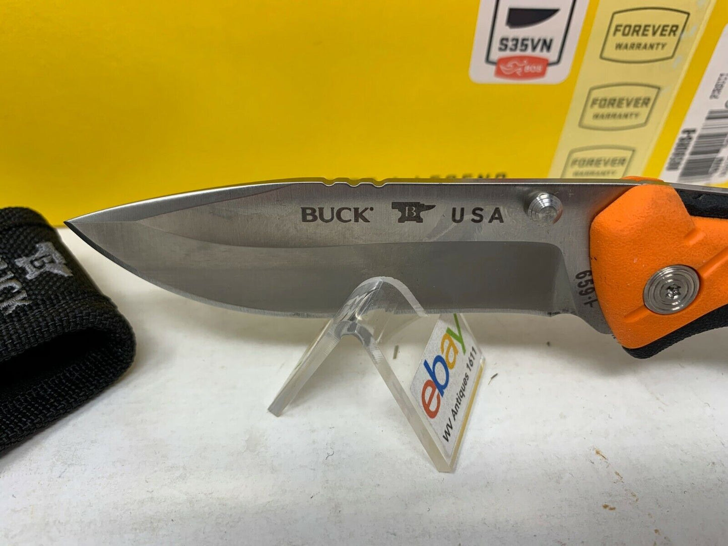 Buck USA 659 Large Pursuit PRO Folding Hunting Knife with Sheath - New In Box!