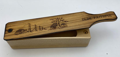 Genuinely Amish Crafted "Old Faithful" Turkey Box Call - New, Unused! Wooden!