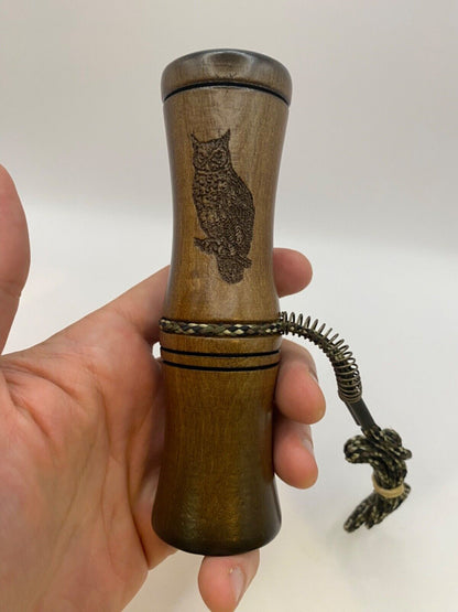 Genuinely Amish Crafted Barred Owl Hooter / Call - Wooden - Turkey Locator Call!