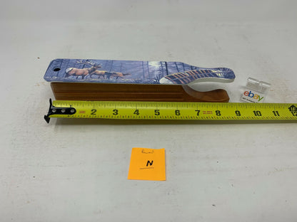 Wooden Amish Crafted Painted Lid Turkey Box Call - Elk Scene - New, Unused!