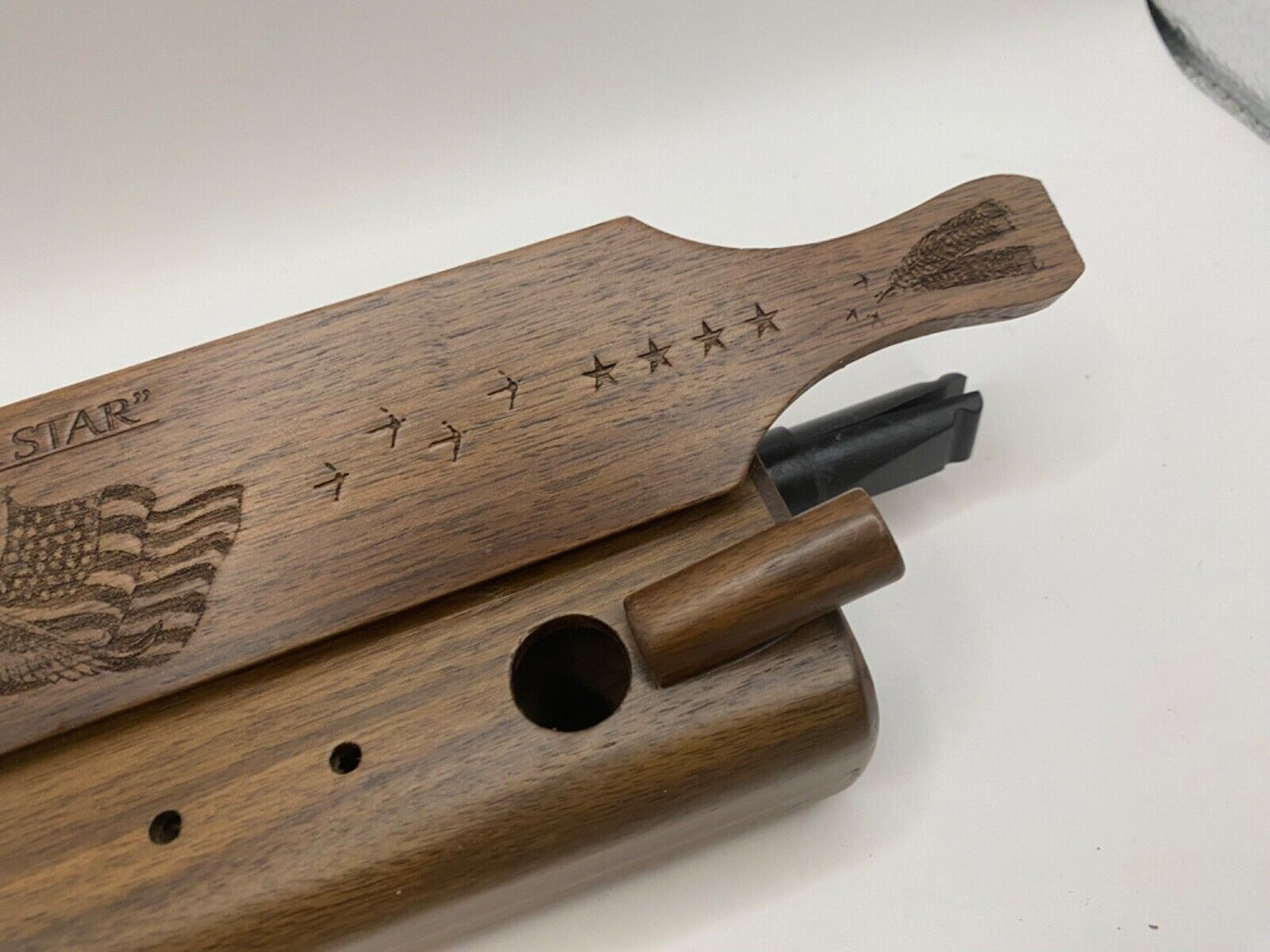 Genuinely Amish Crafted "Four Star" Combo Turkey Box Call - Crow, Owl, Hawk!
