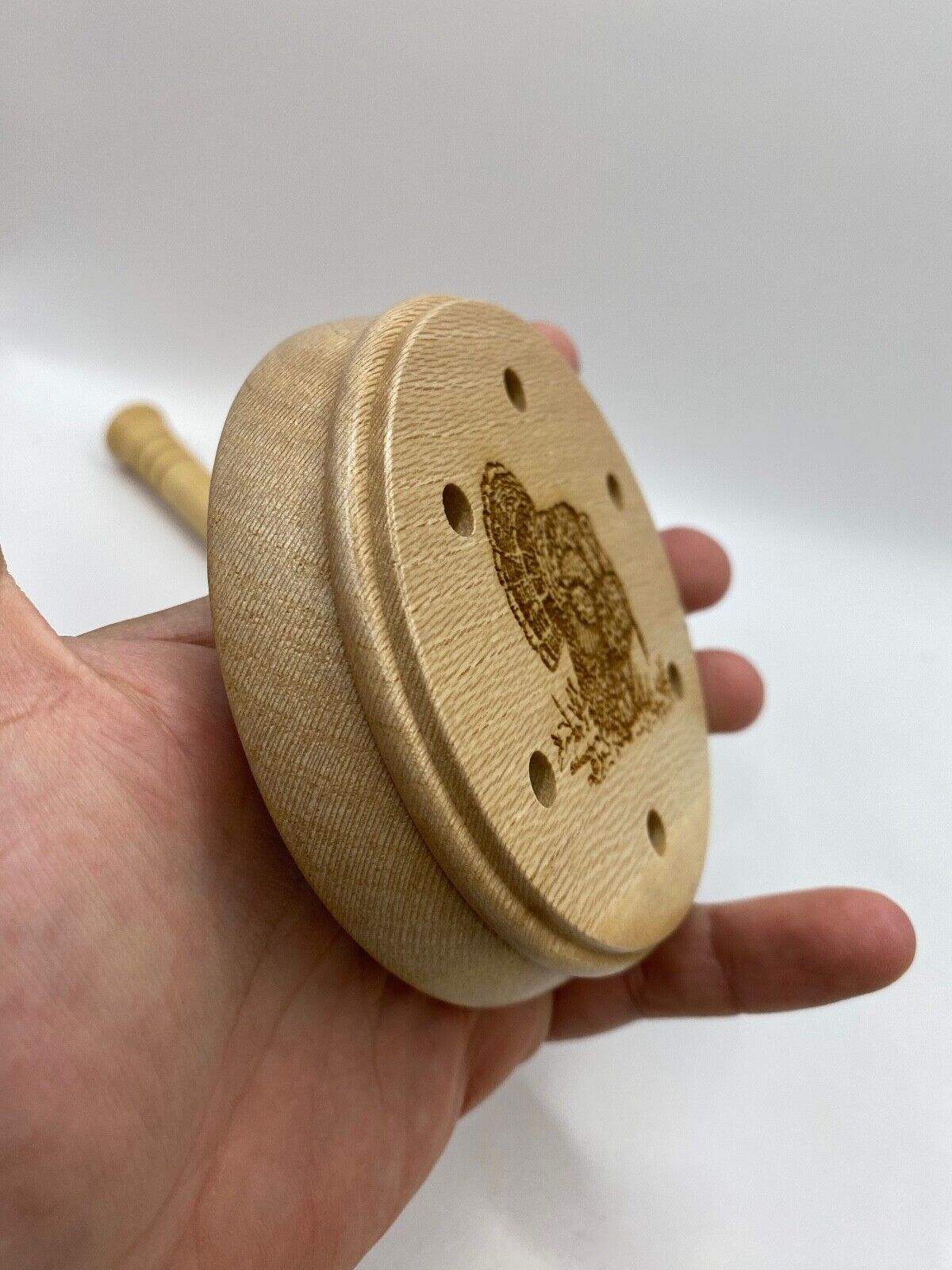 Genuinely Amish Crafted Turkey Friction Call with Striker - New, Unused - Wooden