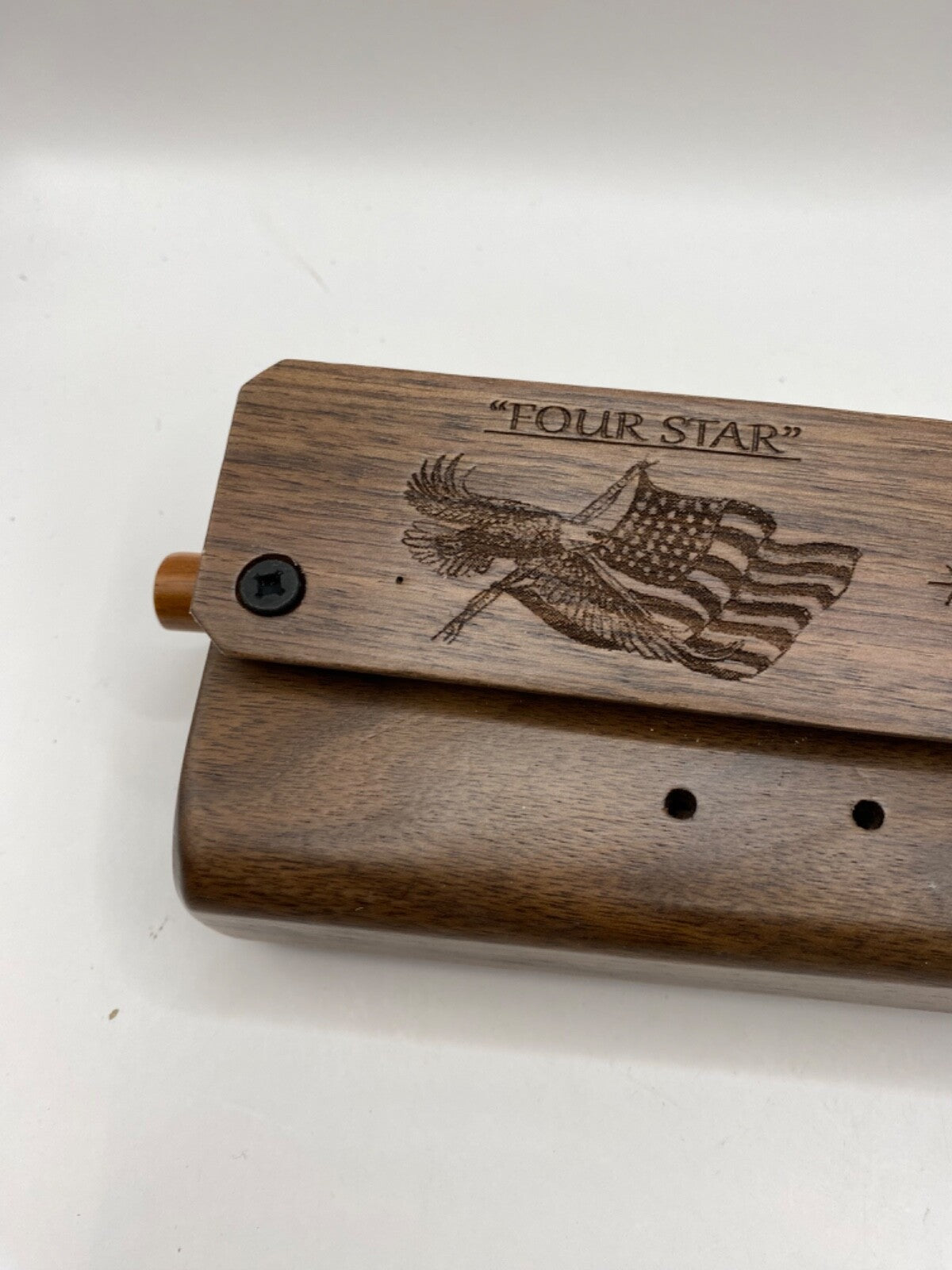 Genuinely Amish Crafted "Four Star" Combo Turkey Box Call - Crow, Owl, Hawk!