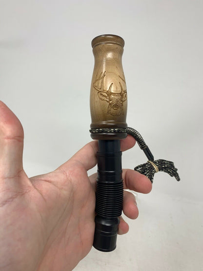Wooden Amish Crafted Buck Deer Grunt Call with Lanyard