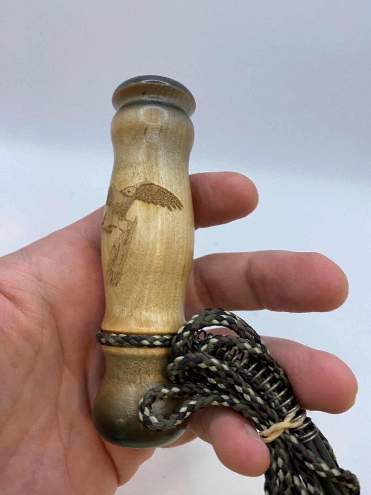 Genuinely Amish Crafted Wooden Hawk Call with Lanyard