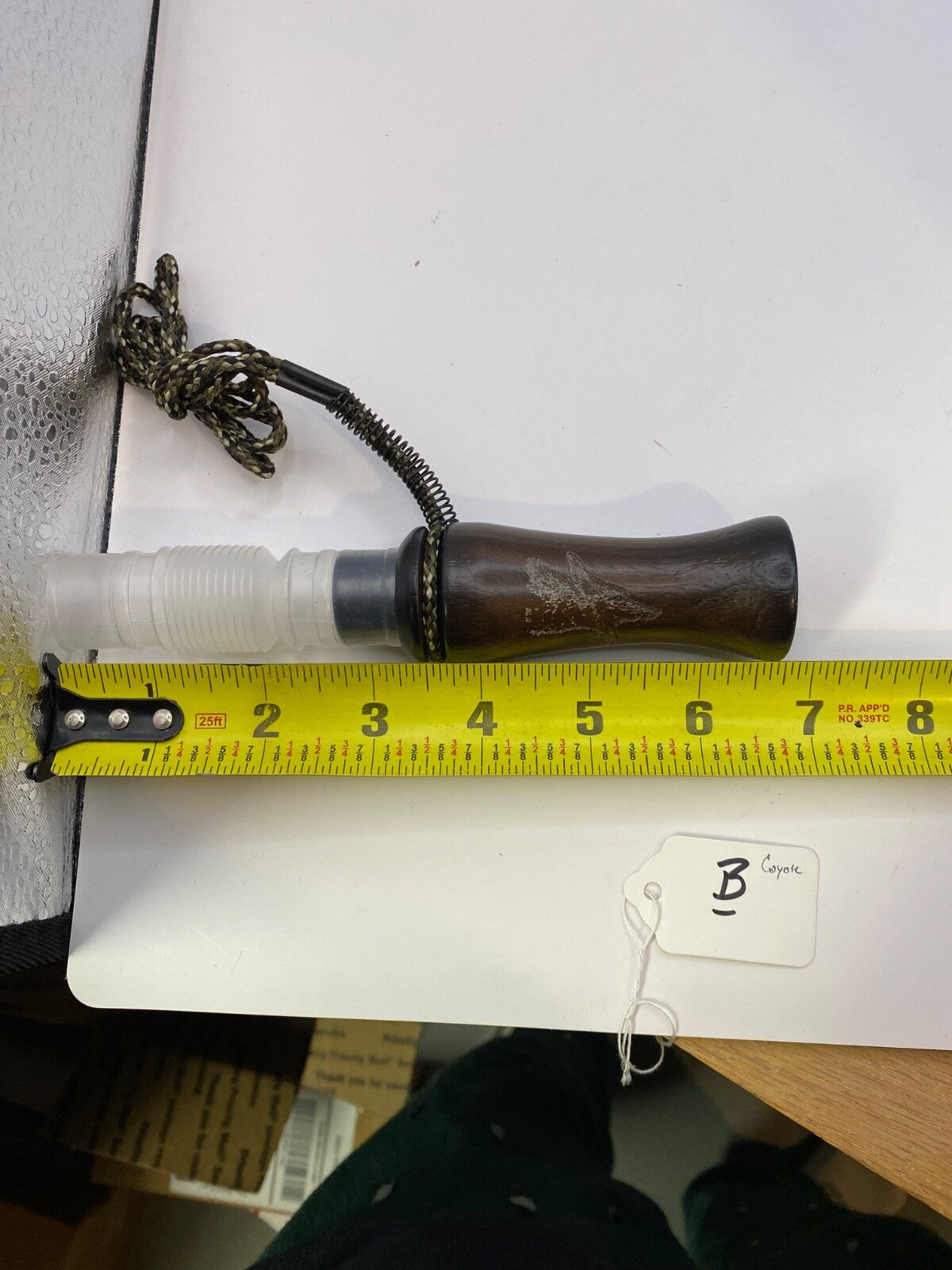 Genuinely Amish Crafted Wooden Coyote Howler Call with Lanyard - New, Unused!