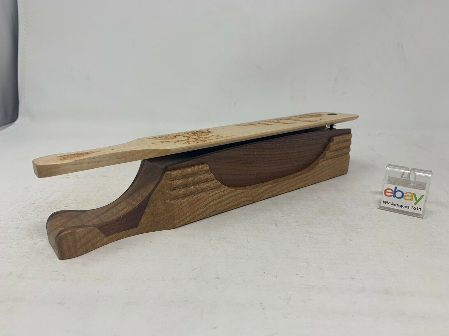 Wooden Amish Crafted 10" Handle Half Moon Turkey Box Call