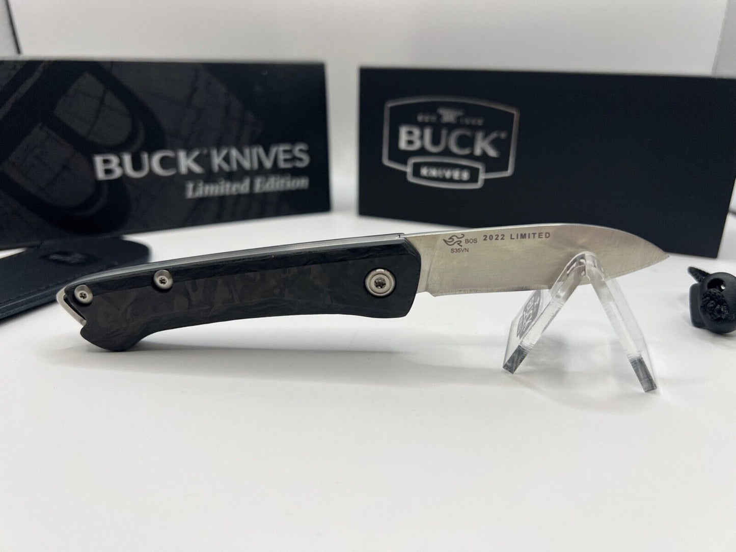 Buck USA 250 Saunter 2022 Legacy Collection Knife - Marble Carbon Fiber, S35VN